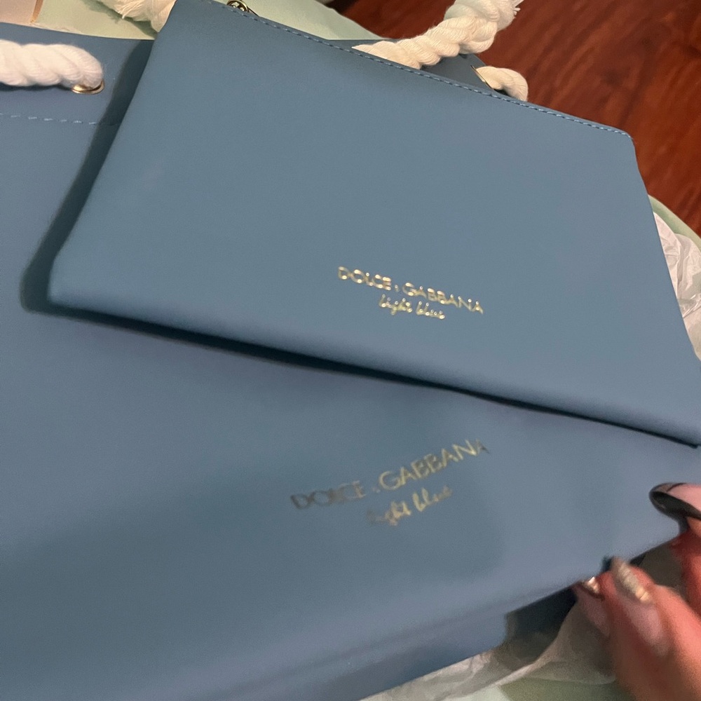 Blue bag with little bag